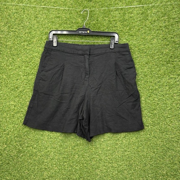 J.CREW Pants - J. Crew Linen Shorts Womens 12 Black Casual Boho Seaside Beach Comfort Flowy